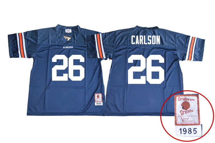 1985 Throwback Youth #26 Anders Carlson Auburn Tigers College Football Jerseys Sale-Navy
